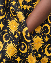 Load image into Gallery viewer, Rebel Romance Celestial Midi Stretch Smock Dress