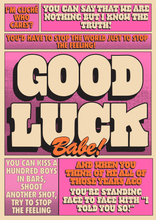 Load image into Gallery viewer, Good Luck Babe Chappell Roan Inspired Print