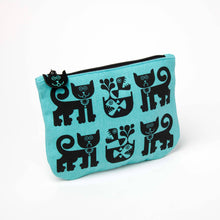 Load image into Gallery viewer, Hornsea Cat and Pirhana Cotton Zipped Pouch
