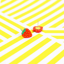 Load image into Gallery viewer, Strawberry Stud Earrings
