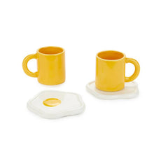 Load image into Gallery viewer, Sunny Side Up Set of 2 Ceramic Espresso Cups