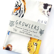 Load image into Gallery viewer, Growlers Animal Cotton Tea Towel