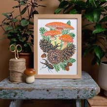 Load image into Gallery viewer, Fly Agaric Risograph Print