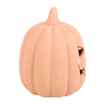 Load image into Gallery viewer, Medium Terracotta Halloween Pumpkin Decoration