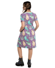 Load image into Gallery viewer, Rebel Romance Purrfect Cats T-Shirt Dress with Pockets