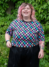 Load image into Gallery viewer, Rebel Romance Checkerboard Boxy Tee