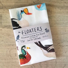 Load image into Gallery viewer, Floaters Bird Cotton Tea Towel