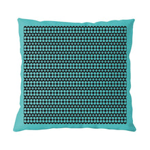 Load image into Gallery viewer, Magpie x Hornsea Repeat Flower Cushion in Teal