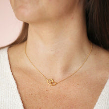 Load image into Gallery viewer, Gold Interlocking Heart Necklace