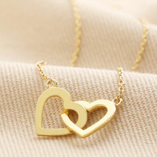 Load image into Gallery viewer, Gold Interlocking Heart Necklace