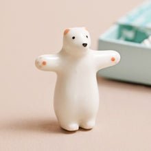 Load image into Gallery viewer, Tiny Matchbox Ceramic Bear