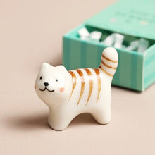 Load image into Gallery viewer, Tiny Matchbox Ceramic Cat