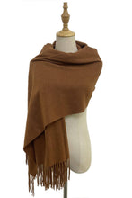 Load image into Gallery viewer, Mustard Soft Wool Blend Wrap Scarf
