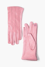 Load image into Gallery viewer, Dusty Pink Faux Leather Stitch Detail Gloves
