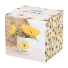 Load image into Gallery viewer, Hello Sunshine Plant Pot with 3D Sunflower
