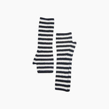 Load image into Gallery viewer, Black &amp; White Long Striped Wrist Warmer
