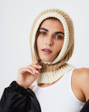 Load image into Gallery viewer, Beige Ribbed Knit Hood

