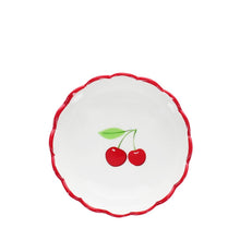 Load image into Gallery viewer, Scalloped Cherry Ceramic Trinket Dish (9cm)
