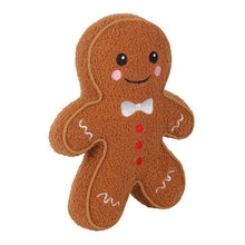 Load image into Gallery viewer, Gingerbread Man Boucle Christmas Cushion
