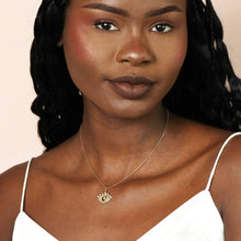 Load image into Gallery viewer, Tiger&#39;s Eye Pendant Necklace in Gold
