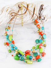 Load image into Gallery viewer, Glass Bead Cluster Necklace
