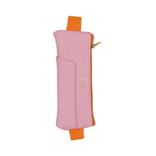 Load image into Gallery viewer, Pink &amp; Orange Vegan Leather Pen Pouch
