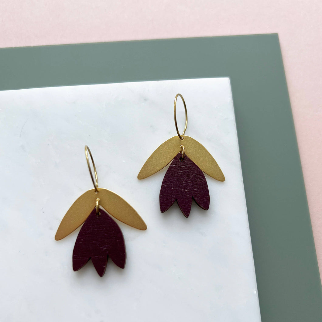 Tulip Hoop Earrings