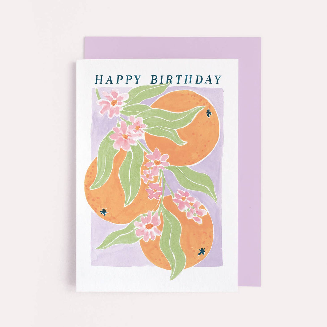 Oranges Birthday Greetings Card