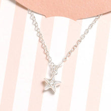 Load image into Gallery viewer, Silver Star Necklace with Card
