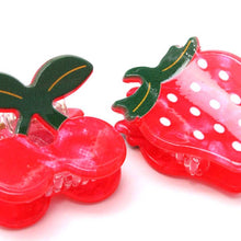 Load image into Gallery viewer, Set of 2 Fruity Mini Hair Claw Clips
