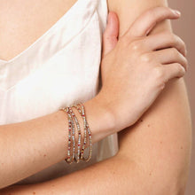 Load image into Gallery viewer, Set of 5 Warm Crystal Beaded Bracelets
