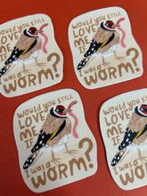 Load image into Gallery viewer, Would You Love Me If I Was A Worm Vinyl Sticker
