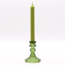 Load image into Gallery viewer, Jade Glass Vintage Candle Holder
