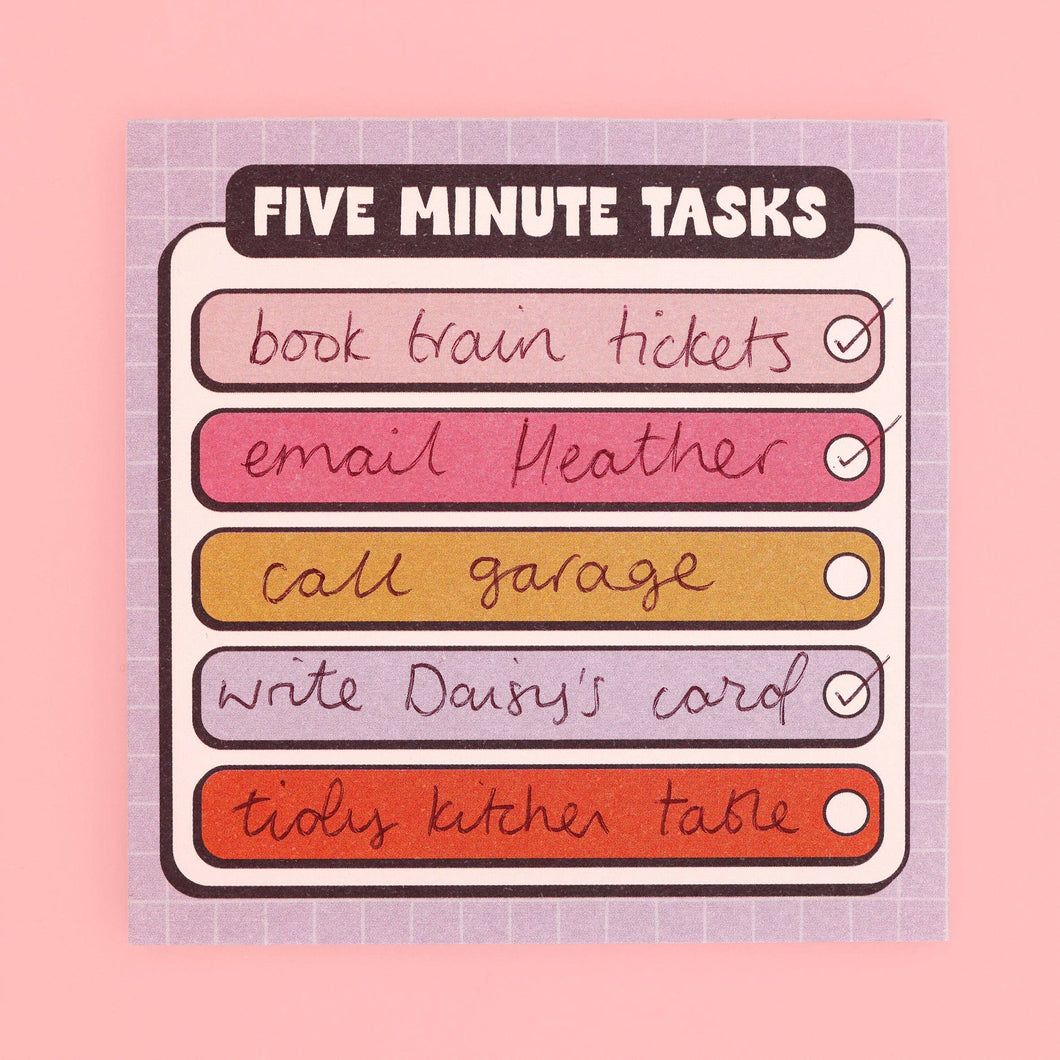 Memo Pad - Five Minute Tasks