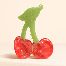 Load image into Gallery viewer, Red Cherry Hair Claw Clip
