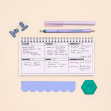 Load image into Gallery viewer, Blue &amp; Green Ringbound Week Planner

