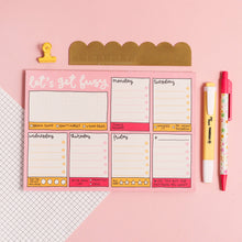Load image into Gallery viewer, A5 Let&#39;s Get Busy Week Planner Notepad
