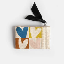 Load image into Gallery viewer, Caroline Gardner Multi Checkmate Hearts Cardholder Coin Purse
