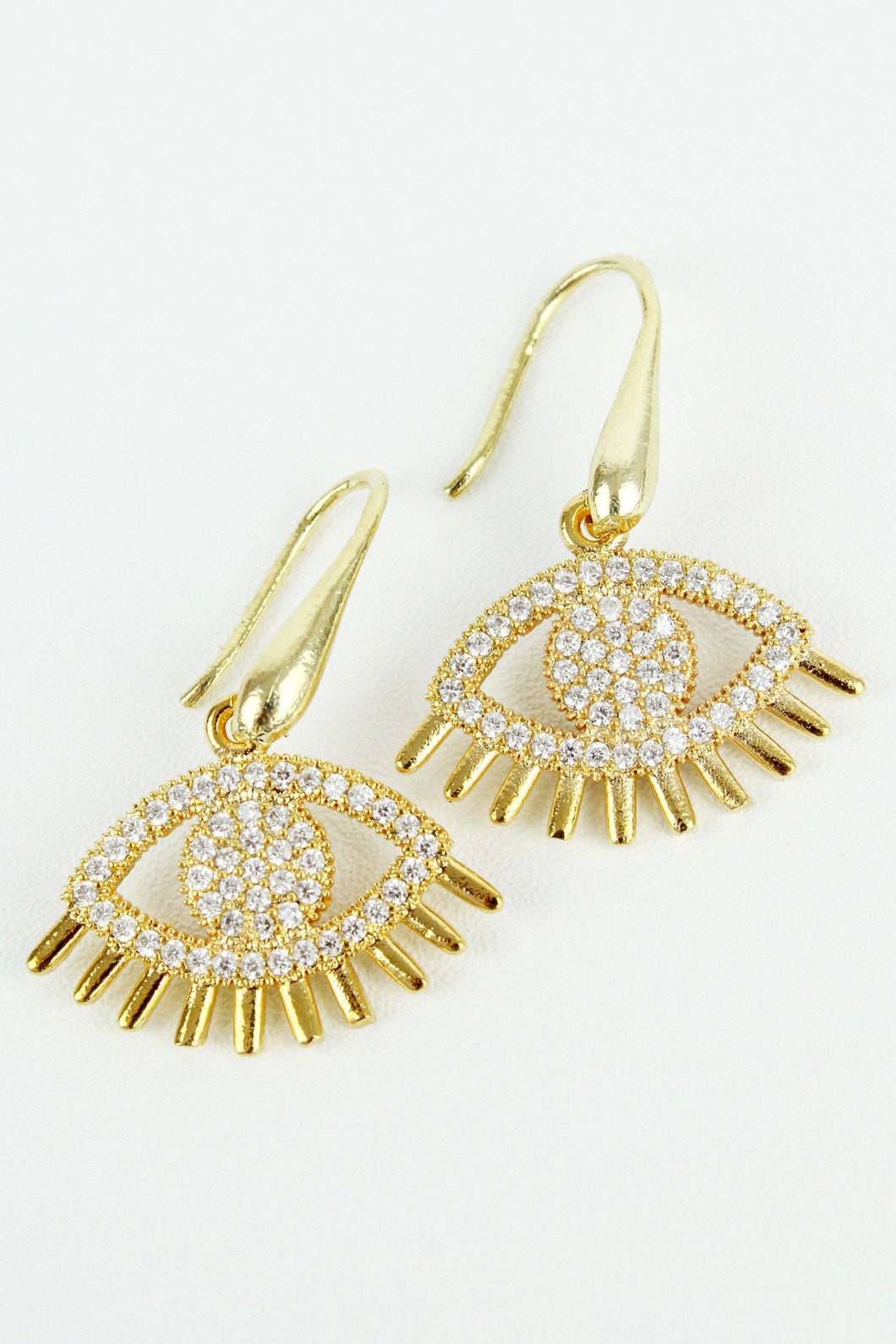 Crystal Evil Eye Drop Earrings