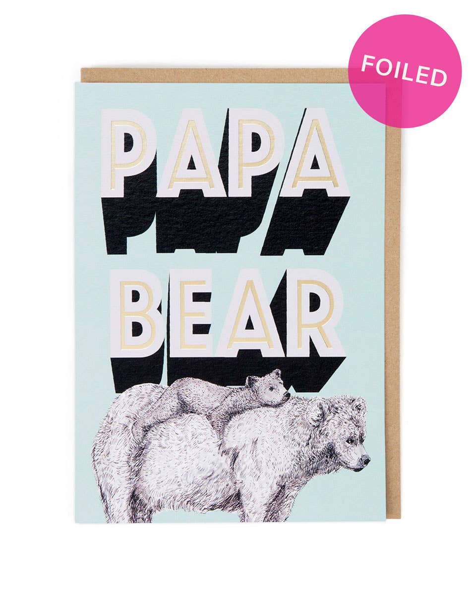 Papa Bear Greetings Card