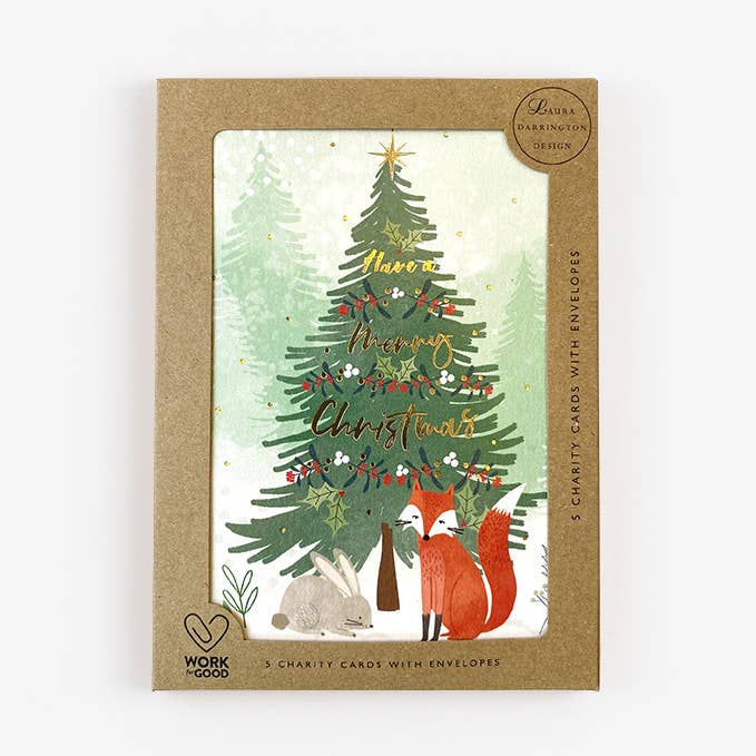 Woodland Tree Pack of 5 Charity Christmas Cards
