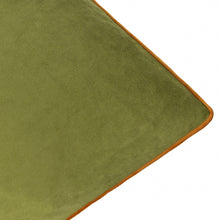 Load image into Gallery viewer, Meridian Velvet Cushion in Olive &amp; Ginger
