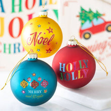 Load image into Gallery viewer, Set of 3 Nostalgic Christmas Glass Baubles
