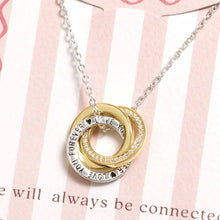 Load image into Gallery viewer, Gold &amp; Silver Russian Ring Necklace with Card

