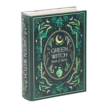 Load image into Gallery viewer, Green Witch Book Shaped Storage Box
