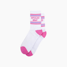 Load image into Gallery viewer, Spoiled Brat Organic Cotton Sports Socks in White
