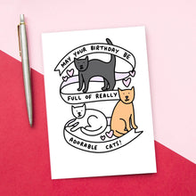 Load image into Gallery viewer, Adorable Cats Birthday Greetings Card
