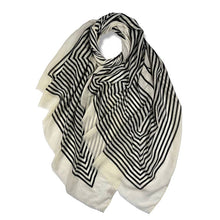 Load image into Gallery viewer, Geometric Monochrome Printed Scarf
