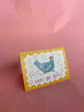 Load image into Gallery viewer, Lets Go Girls Pigeon Greetings Card
