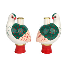 Load image into Gallery viewer, Hand-Painted Bird Ceramic Candle Holders
